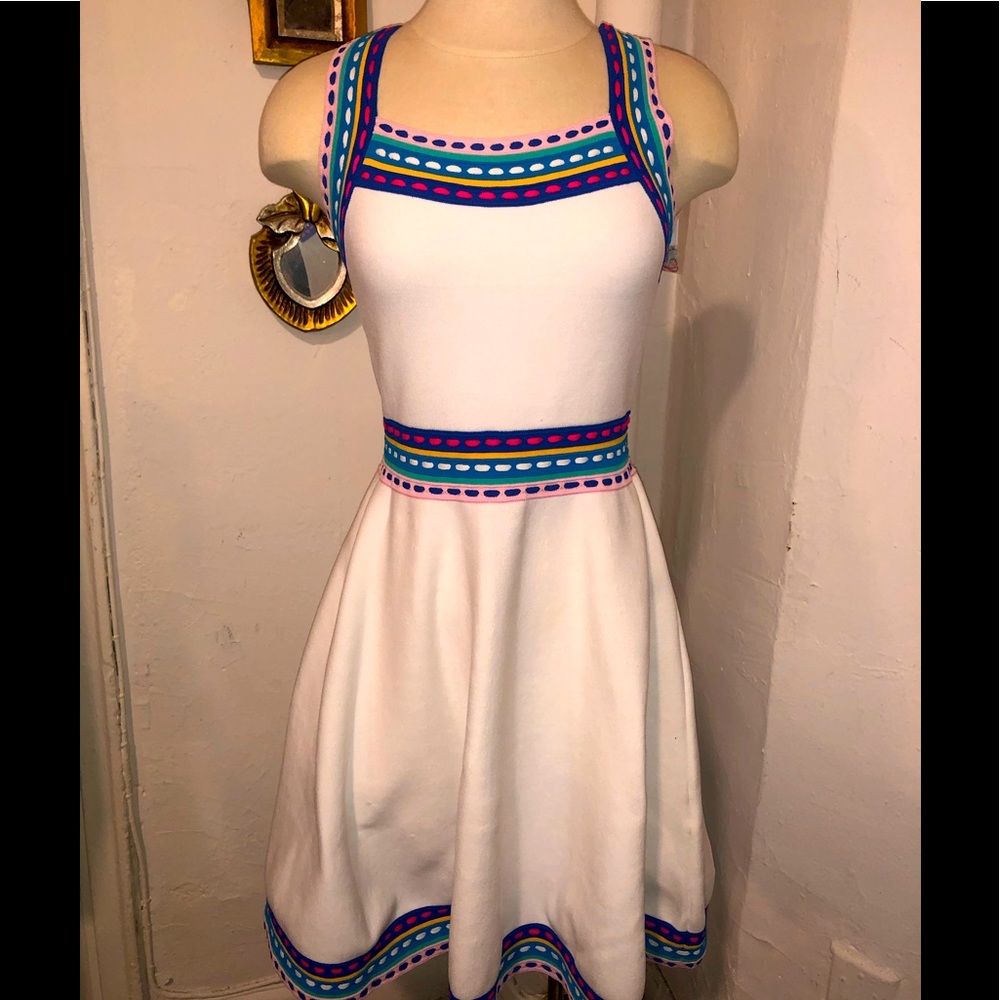 Milly White Knit Designer Summer Dress